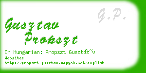 gusztav propszt business card